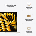 Apple - MacBook Air 13,6" avec Touch ID (2025) - Apple M4 - 16 Go RAM - 512 Go SSD - Starlight - Français-macOS