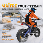 Gyrocopters - Moto électrique tout-terrain Ocean pour adultes - Vitesse 55 km/h - Autonomie PAS 115 km - Bleu-Pneus « Fat » de 20 x 4 pouces