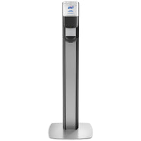 Purell - Support de sol à panneau Messenger ES6 avec distributeur - Argent-Comprend PURELL ES6 Distributeur pour antiseptique pour les mains - Graphite