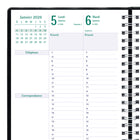 Blueline - 2026 Agenda Planifi-Action 5-jour hebdomadaire/mensuel 13 mois - 9-1/16 po x 5-7/8 po - Noir - Français-50 % de papier recyclé post-consommation