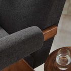 Modway - Lyra Tissu Fauteuil - Tissu gris foncé-Tissu tissé en bruyère