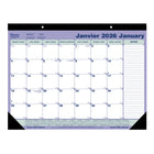 Blueline - 2026 Calendrier sous-main mensuel - 21-1/4 po x 16 po - Bilingue-12 mois: janvier 2026 à décembre 2026