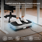 MotionGrey - Plateforme vibrante  avec bandes de résistance et télécommande - capacité de 265 lb - Noir-Capacité maximale de 265 lb avec fini noir adapté à un espace d’entraînement à domicile
