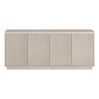 Hudson&Canal - Meuble TV Hanson pour téléviseurs jusqu'à 65 pouces - Blanc aulne-Une conception de transition accueille des téléviseurs jusqu'à 65 pouces pour votre espace de divertissement