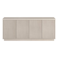 Hudson&Canal - Meuble TV Hanson pour téléviseurs jusqu'à 65 pouces - Blanc aulne-Une conception de transition accueille des téléviseurs jusqu'à 65 pouces pour votre espace de divertissement