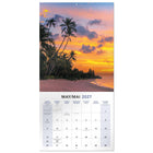Mead - Calendrier décoratif Paradis 2027, 12 po x 12 po, bilingue-La présentation bilingue convient aux environnements anglais et français