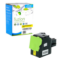 fuzion - Lexmark C544X1YG - Cartouche de toner remanufacturée - Haut rendement - Jaune-Jaune