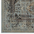 Modway - Enye Treillis floral vintage vieilli Tapis de 5 pi l x 8 pi L - Brun et bleu argenté-Résistant aux taches / Facile à nettoyer
