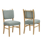 Modway - Mauden Mélange de lin Fauteuil d’appoint de salle à manger Ensemble de 2 - Pomme épissée-Ensemble de 2 chaises de salle à manger