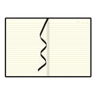 Letts® - Cahier de notes Edge, noir, (LEN5ERBK)-Reliure cousue et couverture souple