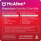 McAfee+ - Premium Family logiciel antivirus pour (illimité d’appareils)(Windows/Mac/Android/iOS/ChromeOS) - abonnement d'un an avec renouvellement automatique [téléchargement]-Avec un seul abonnement, vous protégez toute la famille et tous les appareils de votre foyer.