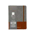 Cambridge - Carnet bicolore - 8" x 6" - Marron-Couvertures avant et arrière robustes grises avec des accents de couleur marron. 
