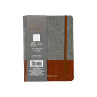 Cambridge - Carnet bicolore - 8" x 6" - Marron-Couvertures avant et arrière robustes grises avec des accents de couleur marron. 