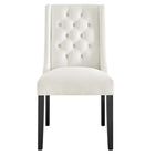 Modway - Baronet Performance Velvet Chaises de salle à manger Ensemble de 2 - Blanc-8