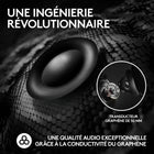 Logitech G - PRO X 2 LIGHTSPEED Casque gaming sans fil - Noir-Comfortable : Ce casque antibruit est doté d’une charnière rotative durable et de coussinets rotatives en mousse à mémoire de forme, disponibles en similicuir ou en velours perméable.
