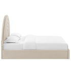 Modway - Solana Arqué Performance Velvet Lit de plateforme complet, Amande-Base du socle