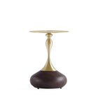 Manhattan Comfort - Table d’appoint Patchin 15,75 po moderne - brun et or-15,75 po L x 15,75 po l x 22,24 po H