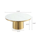 Manhattan Comfort - Ensemble de 2 tables basses et d’appoint Glenn moderne et glamour - Or-Caractéristiques Base moderne ronde en acier inoxydable doré