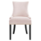 Modway - Marquis Performance Velvet Chaises de salle à manger Ensemble de 2 - Rose-8