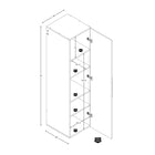 Prepac - Armoire de rangement étroite HangUps de 18 po - noir-Fini laminé noir
