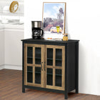 HOMCOM - Buffet de cuisine 31,5 po L - noir-Fabriqué en panneaux de particules pour la robustesse et un nettoyage facile 