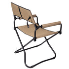 My Home My Living - Chaises de réalisateur d'extérieur - Tan - Lot de 2-Cadres robustes en acier avec revêtement en poudre noire. Résistant aux intempéries.