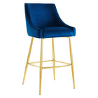 Modway - Discern Performance Velvet Tabouret de bar - Marine-Tabouret de bar Glam Deco