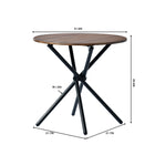 Homy Casa - Table de Conférence Ronde Multifonctionnelle de 31,5 po - Noyer-Design compact et gain de place, parfait pour les appartements, les cuisines ou les bureaux à domicile