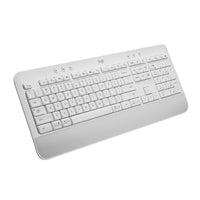 Logitech - Signature K650 Clavier sans fil Ergonomique Entier avec Repose-Poignets - Blanc-Confort toute la journée : le repose-poignets intégré doux et les touches silencieuses donnent une sensation familière et une expérience de frappe agréable