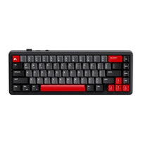 Cybeart - Akula 65 Clavier De Jeu Compact 65 Sans Fil Tri-Mode Rgb - Blanc-Clavier à trois modes de connectivité (Bluetooth 5.1 / sans fil 2,4 GHz, USB) avec une disposition à 65 % et 67 touches essentielles, offrant un design minimaliste et fonctionnel idéal pour les configurations compactes. Cadre en ABS de qualité supérieure pour une robustesse, une stabilité, une légèreté et une esthétique élégantes