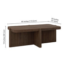 Hudson&Canal - Table basse rectangulaire Laguna - 45 po l - Chêne brun-Dimensions du produit : 45 po L x 24 po l x 15 po H
