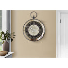 Monarch Specialties - Horloge - 18 po Rond - Horloge Murale - Brun - Miroir - Transitionnel-Cette horloge sans tic-tac est dotée d'un mouvement à quartz moderne pour une mesure précise de l'heure, ce qui la rend à la fois fonctionnelle et décorative
