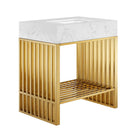 Modway - Gridiron 30" Vanette de salle de bain - Or blanc-Vanité de salle de bain moderne
