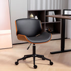 HOMCOM - Chaise de bureau moderne sans accoudoirs avec roulettes-Courbe enveloppante épousant le corps pour un confort optimal