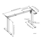 Uplite Cadre de Bureau électrique Assis-debout - Noir-Dimensions de cadre – Assis: 90cm(L) x 50cm(W) x 72cm(H)