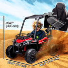 Aosom - Voiture électrique pour enfants tout-terrain 12V 10AH - rouge-Conduite à 2 modes, manuelle et télécommandée 