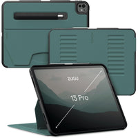 Zugu - Étui iPad Pro 13 po M4 2024 - Vert Pin-Étui folio magnétique