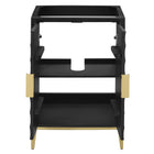 Modway - Beau 24" Armoire de toilette de salle de bain (lavabo non inclus) - Noir-Conception en cercle concentrique