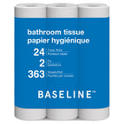 Baseline - Papier hygiénique 2 épaisseurs - 363 feuilles par rouleau - 2 Paquets de 24 Rouleaux - 48 Rouleaux-48 rouleaux triples équivalent à 288 rouleaux réguliers pour une utilisation prolongée