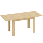 HOMCOM - Table à manger rectangulaire moderne extensible 55 po-71 po pour 6-8 personnes - bois naturel-Passe facilement de six à huit places pour répondre à des besoins de repas flexibles 