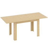 HOMCOM - Table à manger rectangulaire moderne extensible 55 po-71 po pour 6-8 personnes - bois naturel-Passe facilement de six à huit places pour répondre à des besoins de repas flexibles 