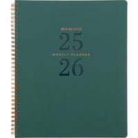 AT-A-GLANCE - Agenda scolaire hebdomadaire/mensuel Signature Lite 2025-2026 - 11 po H x 8 3/8 po l - sarcelle - bilingue-12 mois : juillet 2025 à juin 2026