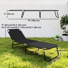 Outsunny - Chaise longue pliante - chaise de bronzage 5 positions - noir-Les sièges incurvés en maille respirante restent frais, sèchent rapidement et se nettoient facilement