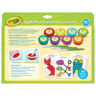 Crayola - Kit de peinture lavable anti-éclaboussures-PEINTURES LAVABLES : Les 8 peintures lavables vibrantes sont faciles à nettoyer et se retirent de la plupart des vêtements et de la peau lavables.