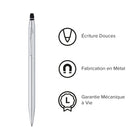 Cross - Stylo à bille Click Chrome avec garnitures chromées-Des couleurs élégantes combinées à nos finitions les plus vendues