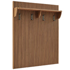 Modway - Render Cannelé Panneau porte-manteaux avec tablette in Noyer-Portemanteau cannelé moderne avec tablette