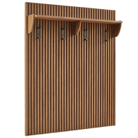 Modway - Render Cannelé Panneau porte-manteaux avec tablette in Noyer-Portemanteau cannelé moderne avec tablette