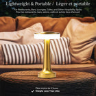 Bell and Howell - Lampe de table moderne à DEL rechargeable sans fil de 7,7 po The Lexington - Doré-3 modes d'éclairage dimmable