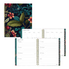 Blueline - Agenda Hebdomadaire/Mensuel 17 Mois D’Août À Décembre - 11 po H x 8 1/2 po l - Motif Floral - Anglais-17 mois, d’août à décembre