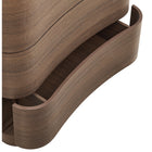 Modway - Mirae 3 tiroirs Commodeuse compacte courbe, Chêne brun brossé-8